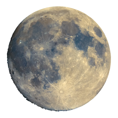 Full Moon Seen with Telescope